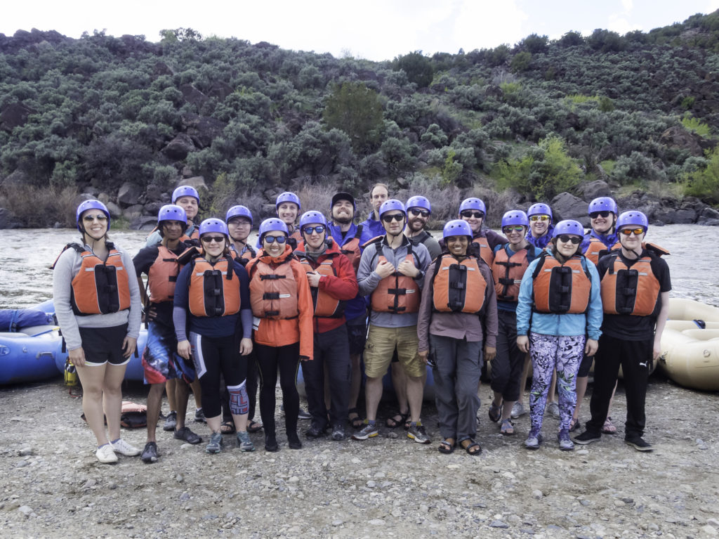 LANL group, at the put-in for the Racecourse run, Rio Grande