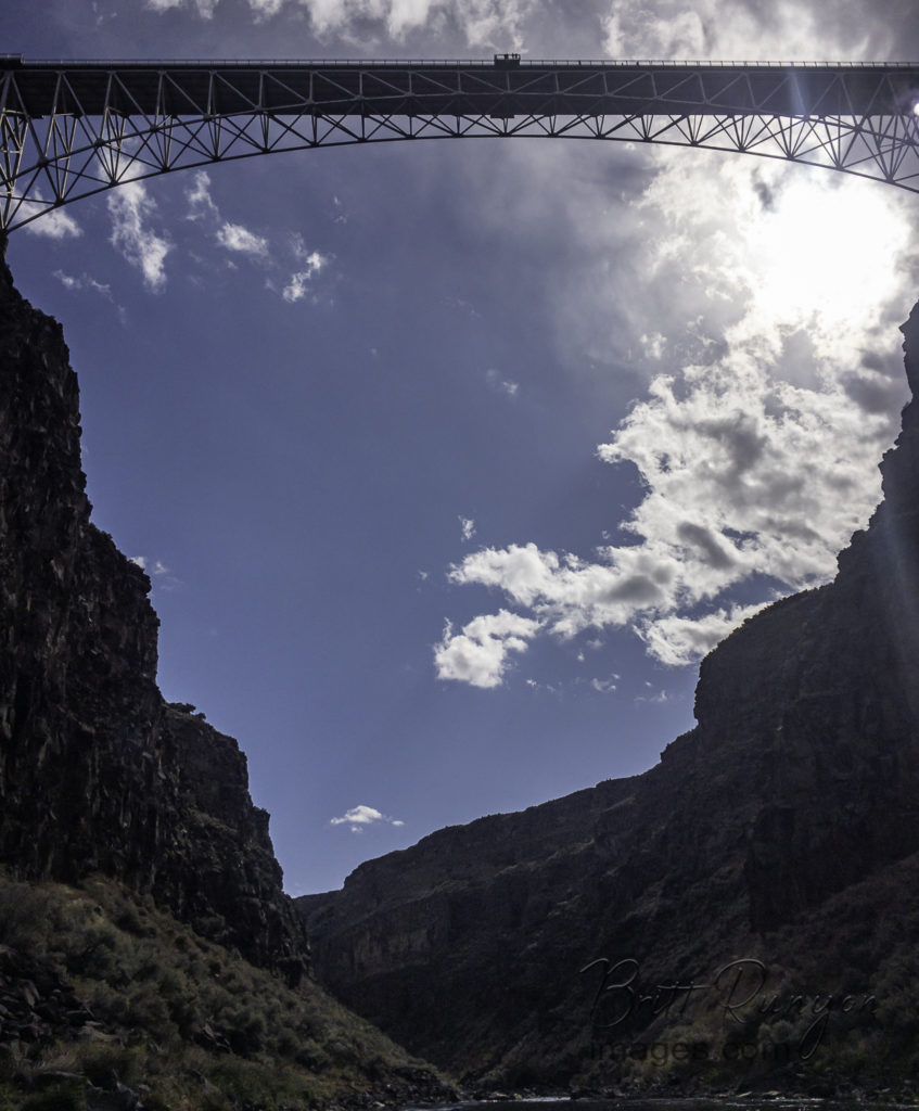 Rafting under the Rio Grande Gorge Bridge.