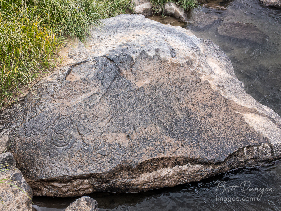 Petroglyph rock of the Taos Box.