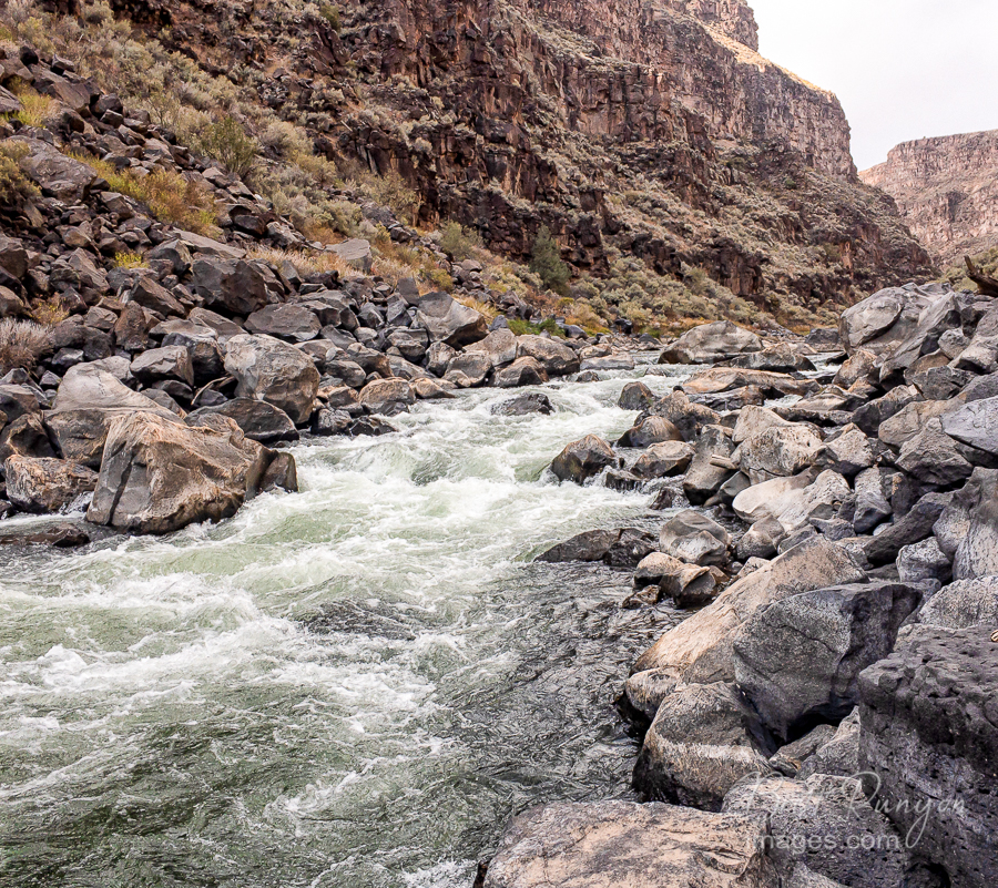Looking back upstream.