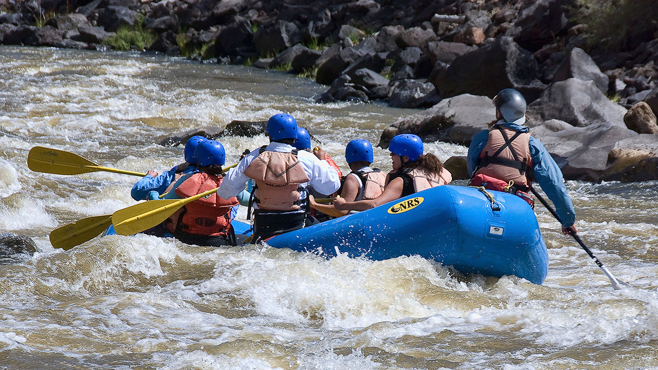 Rafting on the Rio Grande by the Rock Garden