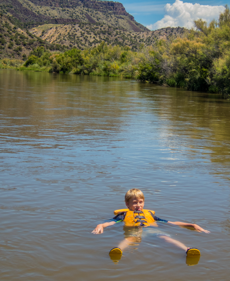 Floating the Rio Grande.