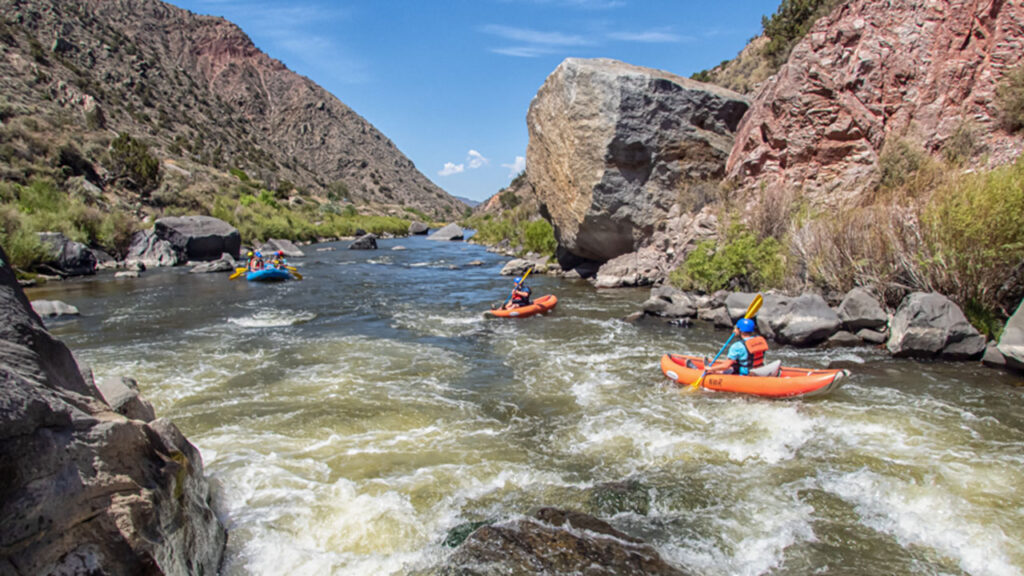 Inflatable Kayaks on the Rio Grande Racecourse